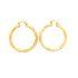 Beautiful Texturized Hoops Earrings, 4cm round and crafted from 14k gold fill, lead and nickel free, elegantly showcased on a pristine white background.